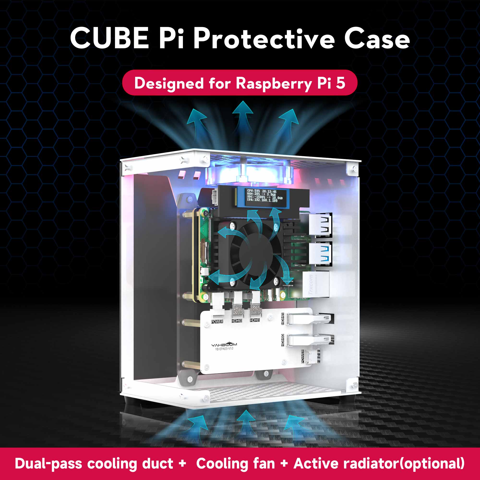 Raspberry Pi 5 8Gb Board - Kit protector de carcasa Raspberry Pi