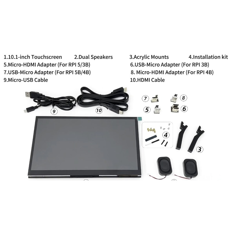 Pantalla táctil capacitiva LCD - Raspberry Pi 10.1 Inch Capacitive Touch Screen Ips reseña y precio