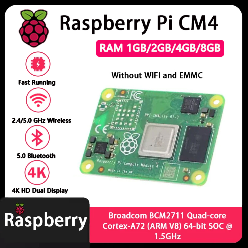 Raspberry Pi CM4 1GB/2GB/4GB/8 - Raspberry Pi Compute Module 4 8Gb 32Gb Emmc reseña y precio